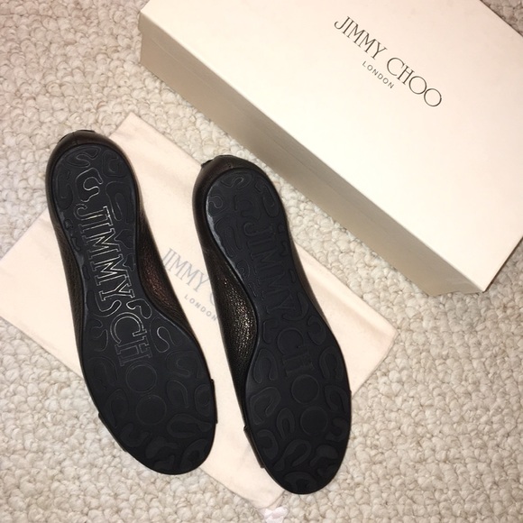 Jimmy Choo Women’s Gunmetal Baker Flat’s 36.5. - Picture 5 of 5
